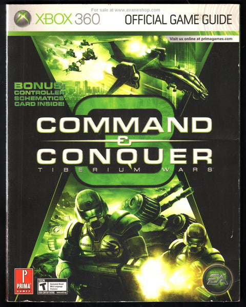 Command and Conquer 3 Tiberium Wars XBOX 360 Guide With Pull Out Command & Conquer