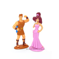 Disney Hercules and Megara Figure Set with Backdrop Toy Vintage 90s Complete