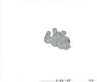 Rare Garfield and Friends Cartoon Animation Cel and Sketch of Nermal the Kitten Rolling 80s 90s