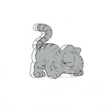 Rare Garfield and Friends Cartoon Animation Cel Nermal the Kitten Rolling N46 80s 90s