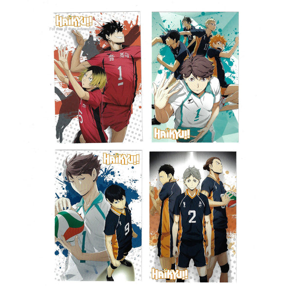 Haikyu!! Post Card Art Cards Set of  4 NEW