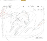 Kiko Chan's Smile Anime Cel  with Matching Sketch and Layout Animation Art A1End