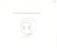Legend of Snow White Cel Chibi Snow and Kitten Anime Cel With Sketch Animation Art