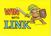 Vintage Zelda 1989 Nintendo Sticker Win with Link Legend of Zelda