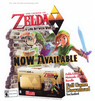 Legend of Zelda A Link Between Worlds Promo Cling Graphic Decal 3DS Unused