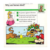 Mario Quiz Cards Single Card Horse Shoes Peach Bowser Mario 90s Vintage Nintendo
