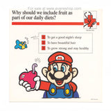 Mario Quiz Cards Single Card Fruit 90s Vintage Nintendo