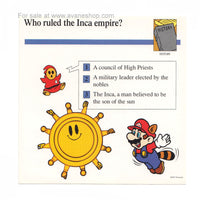 Mario Quiz Cards Single Card Inca Empire 90s Vintage Nintendo