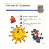 Mario Quiz Cards Single Card Inca Empire 90s Vintage Nintendo