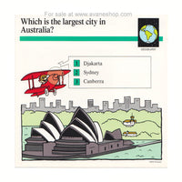 Mario Quiz Cards Single Card Largest Australian City 90s Vintage Nintendo