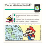 Mario Quiz Cards Single Card Latitude and Longitude 90s Vintage Nintendo