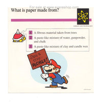 Mario Quiz Cards Single Card Paper Spike Top 90s Vintage Nintendo