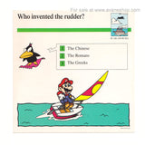Mario Quiz Cards Single Card Rudder 90s Vintage Nintendo