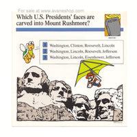 Mario Quiz Cards Single Card Mount Rushmore 90s Vintage Nintendo