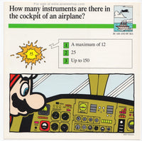 Mario Quiz Cards Single Card Airplane Cockpit 90s Vintage Nintendo