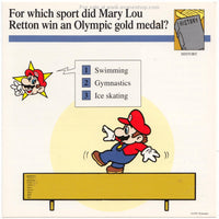 Mario Quiz Cards Single Card Mary Lou Retton 90s Vintage Nintentdo