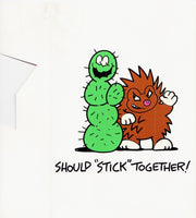 Mario Brothers Greeting Card Friendship Nintendo Vintage 80s Spikey Porcupo Oversized