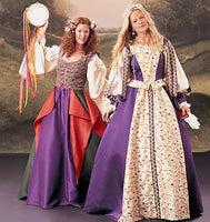 McCalls Costumes 4090 M0284 Renaissance Skirt & Bodice Pattern Set Size 10 12 14 16