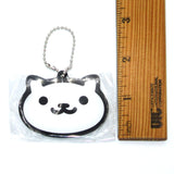Neko Atsume Mirror Keychain Snowball Shironeko-san Key Chain Japanese Gashapon NEW