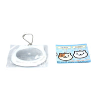 Neko Atsume Mirror Keychain Tubbs Manzoku-san Key Chain Japanese Gashapon NEW