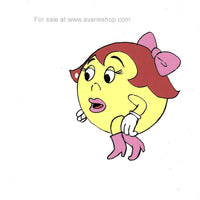 Vintage 80s Pac Man Cartoon Cel Ms Pacman Animation Cel