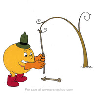 Vintage 80s Pac Man Cartoon Cel Hand Painted Animation Cel PacMan Tree Trap 2