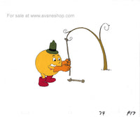 Vintage 80s Pac Man Cartoon Cel Hand Painted Animation Cel PacMan Tree Trap 2
