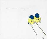 Pac Man Cartoon Cel Group of Baby Pac Scouts with Ropes Hand Painted Vintage 80s  Animation Cel