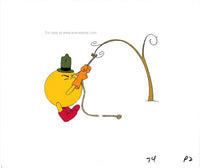Vintage 80s Pac Man Cartoon Cel Hand Painted Animation Cel PacMan Tree Trap