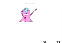 Pac Man Cartoon Cel Silly Ghost Hand Painted Animation Cel Vintage 80s Pacman