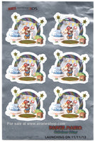 Nintendo Promo Paper Mario Sticker Star 3DS  Shiny Silver Sticker Sheet