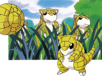 Japanese Pokemon Postcard Sandshrew Post Card Official Nintendo
