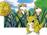 Japanese Pokemon Postcard Sandshrew Post Card Official Nintendo