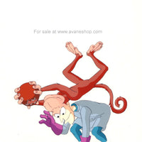 Earthworm Jim Cartoon Cel Professor Monkey for a Head Animation Production Cel A133