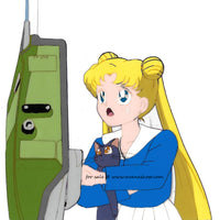 Sailor Moon Anime Cel Usagi and Luna Sailor Moon Ep. 6 With Douga