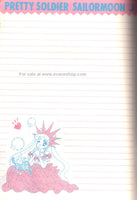 Sailor Moon Blue Furoku Stationery Notebook Nakayosi Vintage 1994 Inner Senshi Chibimoon Fading