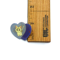 Vintage Sailor Moon Enamel Pin Artemis Blue Double Heart Kanebo Official Japan Red Spot Defect