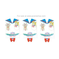 Sailor Moon Nakayoshi Furoku Fuku Shirt Stationery 3 Sheets Sailormoon Chibimoon