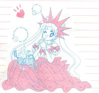 Sailor Moon Blue Furoku Stationery Notebook Nakayosi Vintage 1994 Inner Senshi Chibimoon Fading