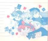 Sailor Moon Blue Furoku Stationery Notebook Nakayosi Vintage 1994 Inner Senshi Chibimoon Fading