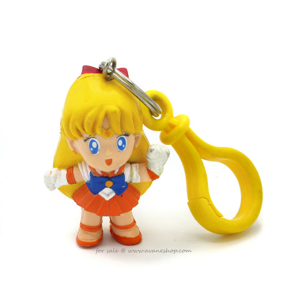 Sailor Moon Sailor Venus Figure Key Chain Clip Vintage 90s Anime Keychain Irwin