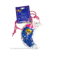 Vintage 90s Sailor Moon Jewelry Accessory Set in Crescent Moon Pouch Official Licensed NEW