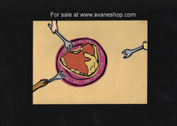 Big Bag Troubles the Cat Cartoon Animation Cel With Background Pie 90s Cartoon Network
