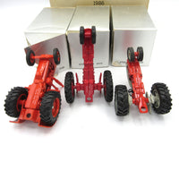 Vintage Ertl Diecast Red Tractor Set 1/43 Special Collectors Edition 1986 National Farm Toy Show