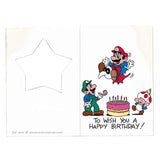 Vintage 80s Mario Brothers Birthday Card Mario 2 Tweeter Toad Luigi Oversized