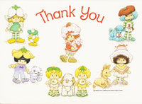 Strawberry Shortcake Thank You Card Postcard 80s Vintage 1983