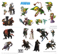 Legend of Zelda Nintendo Power Promo Sticker Sheet Twilight Princess Spirit Tracks